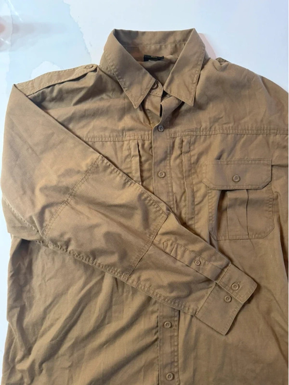 Propper Men's Tactical Long Sleeve Shirt XL-R Brown Public Safety Workwear
